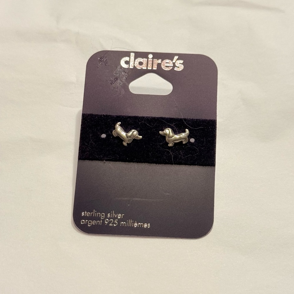 Sterling silver new dog earrings #8